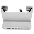 Miniatyrbild 6 av 8: Vertikal PC-ställ 8 i 1 Dockningsstation Stabil Signalöverföring Mini PC-ställ för OS X Office Interface Expansion Silver Färg
