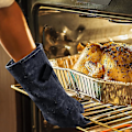 Miniatyrbillede 5 af 5: Varmebestandige grillhandsker - op til 800°C, skridsikre, flammehæmmende, med underarmsbeskyttelse, til grill, bagning, pejs