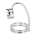 Miniatyrbillede 4 af 8: Kvinde Finger Negl Ring Rhinestone Fingernegl Ring Dekoration til Kvinder Dame Piger3059 Hvid Guld