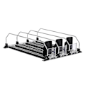 Miniatyrbilde 2 av 4: Automatisk brusboksarrangør for kjøleskap - Stor kapasitet svart plastlagringsstativ 31cm 3stk