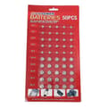 AG1/AG3/AG4/AG10/AG12/AG13 Knappcellsbatteri Set med 50st Klockbatterier