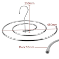 Miniatyrbillede 3 af 3: Spiral rustfrit quilthanger - roterende tørrestativ til pladsbesparelse - udendørs altanarrangør hvid
