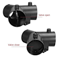 Miniatyrbillede 3 af 5: 75mm Y Form Parkeringsvarmer Ventilationsudgangsforbindelse m/ Reguleringsventilklap Til Webasto Varmer Zekai