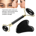 Miniatyrbillede 8 af 8: 2 stk sæt Natural Obsidian Double end Roller Massage & Scraping Board Kit Massage Gaveværktøj