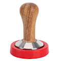Miniatyrbillede 2 af 8: Køkken træhåndtag rustfrit stål base kaffepulver presse hammer tamper værktøj