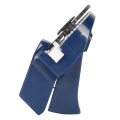 Miniatyrbilde 6 av 8: Pregeetikettmaskin Blekkfri Enkel betjening Ergonomisk design Bærbar etikettfremstillingspregemaskin med bånd for Craft DIY Mørkeblå