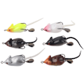 Miniatyrbilde 1 av 8: 6 stk 5,5 cm/10,5 g paljett kunstig frosk fiske lokker hardt agn med kroker fiskeutstyr tilbehør