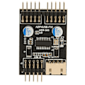 Miniatyrbillede 3 af 8: 9PIN USB til Dual 9PIN Adapter Hurtig hastighed God stabilitet 1 til 2 overførselskort med SATA strømkabel til Win XP til Win 7 One To Two