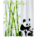 Miniatyrbillede 2 af 4: Bruseforhæng Vandtæt, Vaskbart og Skimmelbestandigt til Badeværelse - med 12 Kroge, Polyester, Panda, 180X180cm