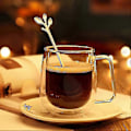 Miniatyrbillede 4 af 5: Rustfrit stål blad kaffe omrørings ske Mad service gaffel (ske + gaffel) 10 stk COLOR2