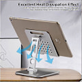 Miniatyrbillede 3 af 4: Tablet Stand - Justerbar Aluminium, Ipad Tablet Stand, Skrivebordsmontering Kompatibel Med Tablets