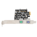 Miniatyrbillede 8 af 8: PCIE Dual Port PS2 udvidelseskort SATA Power Interface Plug and Play PS2 Keyboard Mus Port udvidelseskort