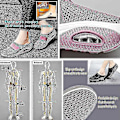 Miniatyrbillede 2 af 5: Rosa Air Cushion Slip-on Ortopædiske Diabetes Vandresko EU 41