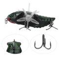 Miniatyrbillede 8 af 8: Hårde fisk lokke Bionic Cicada Shape fiskeagn med roterende spins Propel diskant krog 7,5 cmY238-7
