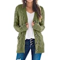 Miniatyrbilde 2 av 5: Twist Pattern V-hals Cardigan Genser for Kvinner XL Rosa