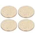 Miniatyrbild 2 av 8: 4-set minnesmynt 4 cm/1,6 tum diameter zinklegering material elegant stil kompakt individuell samlarobjekt present