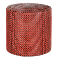 Miniatyrbild 1 av 8: 9m 24 rader Galvanisering plast konstgjord strass band Mesh Bröllopskläder Dekoration Röd