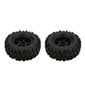 Miniatyrbild 4 av 8: 2 st 1,9 tum 96 mm gummidäck med fälgar i aluminiumlegering för Axial SCX10 1/10 RC Crawler CarBlack