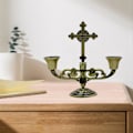 Miniatyrbillede 4 af 5: 2 x Retro Europæisk Lysestageholder Elegant 2-hovedet Lysestage Stand