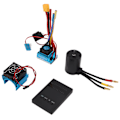 Miniatyrbild 4 av 8: 3650 2300KV Borstlös Motor + 120A Borstlös ESC XT60-kontaktversion + Programmeringskort + Motorkylfläktsats för 1/8 1/10 RC-bil