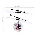 Miniatyrbillede 3 af 8: LED Lysende Elektrisk Flyvende Bold Helikopter til Børn Induktion Flyvende Legetøj Håndkontrol RC Flyvende Lys Op Legetøj Indendørs Udendørs Spil