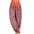 Miniatyrbild 1 av 4: Tryckta Röda Aladdin Harem Yogabyxor i Plus Size för Kvinnor