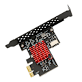 Pikkukuva 4 / 8: USB3.2 GEN2 edessä oleva TYPE E -laajennuskortti 10 Gbps:n tuki KEY A TYPE E PCIE 3.0 2X -liitännän laajennuskortti Win8:lle Win10:lle ASM3142-pääohjain