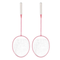 Miniatyrbild 6 av 8: K1134 Badminton Racket Set Split Iron Alloy Badminton Racket Set med förvaringshink Förvaringsväska Rosa