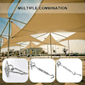 Miniatyrbillede 4 af 5: 40-pak Shade Sail Hardware Kit til udendørs terrassehave Shade Sails, rustfrit stål rustsikker monteringshardware kit, Shade Sail tilbehør