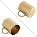 Miniatyrbild 4 av 8: 304 Rostfritt stål Dubbelskikts Anti-skållning 400 ml Kaffe Ölmugg Kopp (Guld)