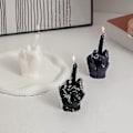 Miniatyrbillede 3 af 3: Kreativ Midterfinger Form Gestus Duftlys Niche Sjov Særpræget Små Gaver Boligindretning Fødselsdagsgave Sort