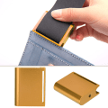 Miniatyrbillede 7 af 8: Aluminiumslegering Læder Kant Slicker Burnisher DIY Læder Craft Trim Poleringsværktøj (Guld)