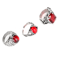Miniatyrbillede 4 af 8: 3 stk Alloy Retro Ring Udsøgt bærbar Rhinestones Ring Smykker Tilbehør Gave