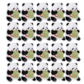 Miniatyrbillede 1 af 8: 20 stk. Panda-patches, broderi, klæbemærker i stof, farve, håndlavet, gør-det-selv, strygemærkat