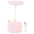 Miniatyrbilde 1 av 8: Leselys for barn TV-stil Base Fleksibel svanehals USB-lading Myk LED Barnebordslampe for studenter Studiearbeid Rosa