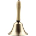 Miniatyrbilde 2 av 4: Håndklokke Ekstra Høy Solid Messing Ringeklokke Håndklokker med Trehåndtak Jul (8cm)