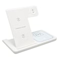 Miniatyrbilde 3 av 8: Trådløs lader 3 i 1 trådløs ladestasjon for IPhone 13 12 11 XS XR XS X 8 Plus Klokker Headset Hvit
