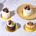 Miniatyrbilde 5 av 5: Moussekakebrett Engangs Gullpapp Runde Kakestativer Dessertbrett Kakebunn Papirtallerkener for Bryllup, Bursdag, Fester 100 Stykker