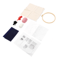 Miniatyrbilde 5 av 8: 1 sett korsstingsett DIY Pink Swan Halvferdig Punch Needle Broderi Kit for nybegynnere Barn Voksne