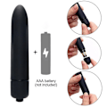 Miniatyrbillede 2 af 5: Perfekt Vandtæt Mini Sort Lydløs Vibrator med Fjernbetjening - Høj Kvalitet Sikre Materialer, Perfekt Gave