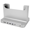 Miniatyrbillede 4 af 8: Vertikal PC-stativ 8 i 1 dockingstation Stabil signaltransmission Mini PC-stativ til OS X Office-grænsefladeudvidelse Sølvfarve
