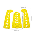 Miniatyrbilde 7 av 8: EVA Anti-skli Stomp Pad med firkantet hull til surfebrett Shortboard Longboard Skimboard (gul)