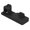 Miniatyrbilde 4 av 8: 3 i 1 Silikon Ladestasjon Stativ Skrivebords Ladestasjon for IPhone 11 Pro for IOS Watch 6 Svart
