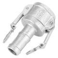 Miniatyrbillede 5 af 8: 1 stk Rustfrit stål 316 Type C Camlock Adapter Kobling Hun End x Han Barb DN20 G3/4