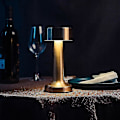 Miniatyrbillede 4 af 4: Genopladelig LED Bordlampe til Soveværelse Restaurant Bar Dekoration Sølv Berøringsføler