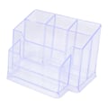 Miniatyrbillede 1 af 8: Populær kontorartikler Transparent Multifunktions Penholder med Card Box i Transparent White