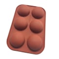 Miniatyrbillede 1 af 4: 6 Hulede Mini Halvkugle Silikonform til Gele Chokolade Kagebagning