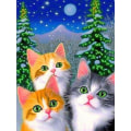 Pikkukuva 1 / 3: Kissan diamond painting - täydellinen 30 x 40 cm set ristipistoon, eläinsuunnitteluun, tee-se-itse olohuoneen ja makuuhuoneen seinäkoristeluun