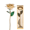 Miniatyrbillede 3 af 8: Langstillet dyppet 24k guld rose i gaveæske med stativ gave til hende (rose med stativ)
