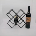 Miniatyrbillede 3 af 5: Flaskeholder til vin – metal vinstativ i tre niveauer til op til 5 flasker – fritstående flaskeholder til drikkevarer og vinflasker – sort